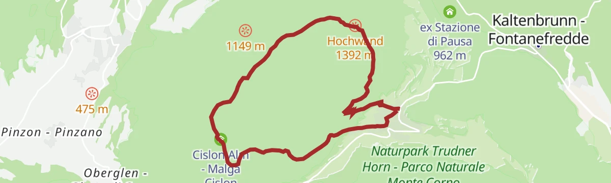 Route map: Giro di Trodena